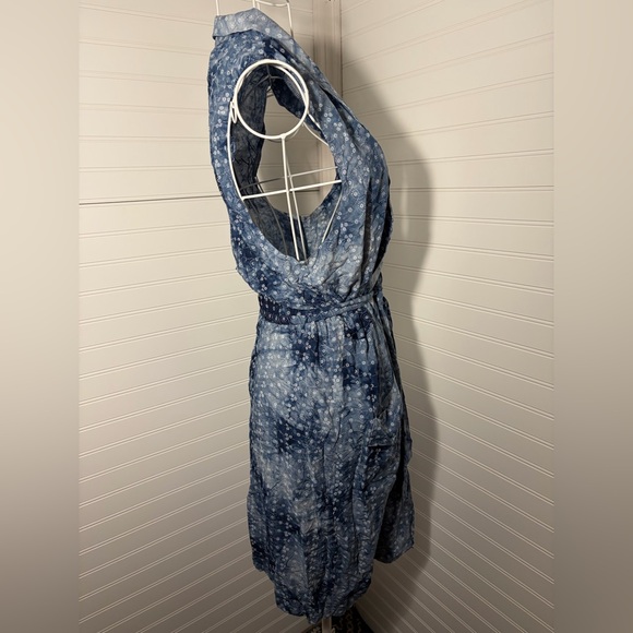 BCBGeneration Navy Blue Floral Tie-Dye Cover-up dress - Picture 3 of 9